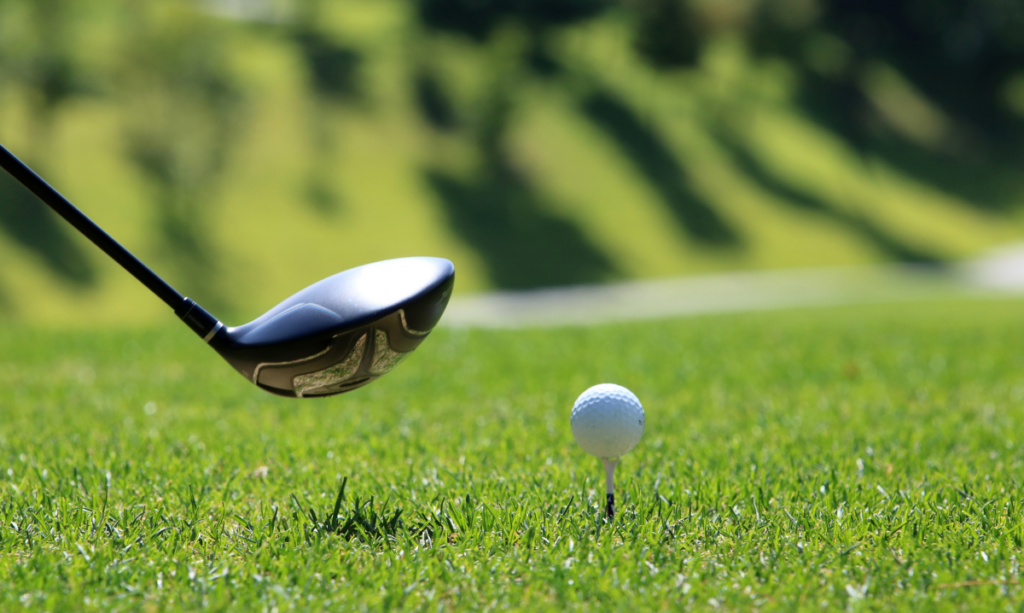 Golf club and ball at the Wentworth
