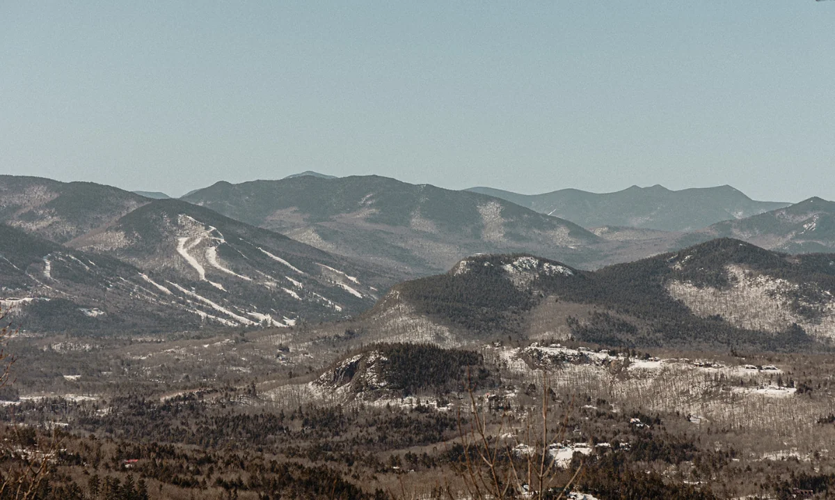 Mountains and trees in Jackson, NH
